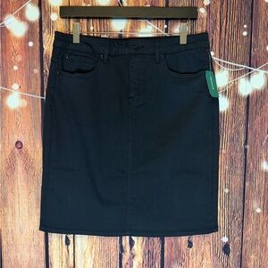 Simons Black Denim Pencil Skirt